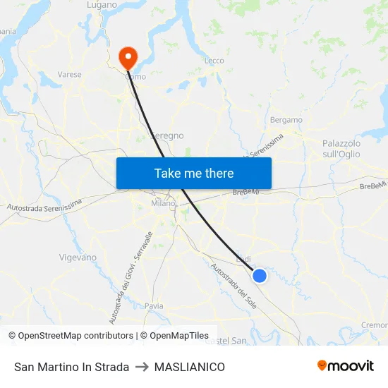 San Martino In Strada to MASLIANICO map
