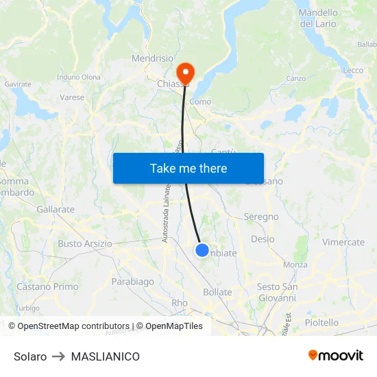 Solaro to MASLIANICO map