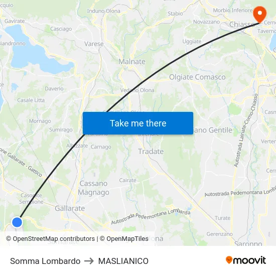 Somma Lombardo to MASLIANICO map