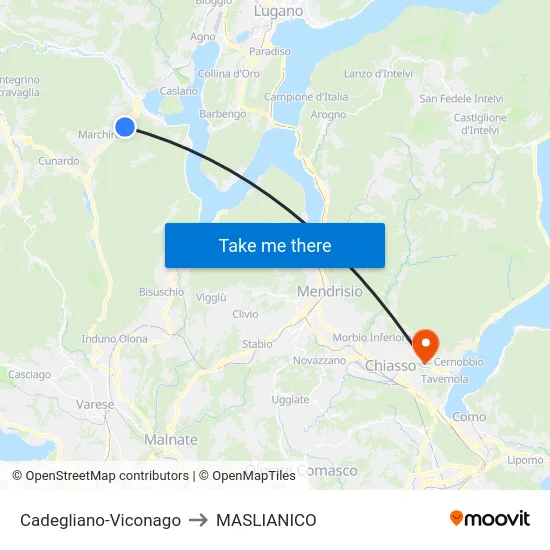 Cadegliano-Viconago to MASLIANICO map