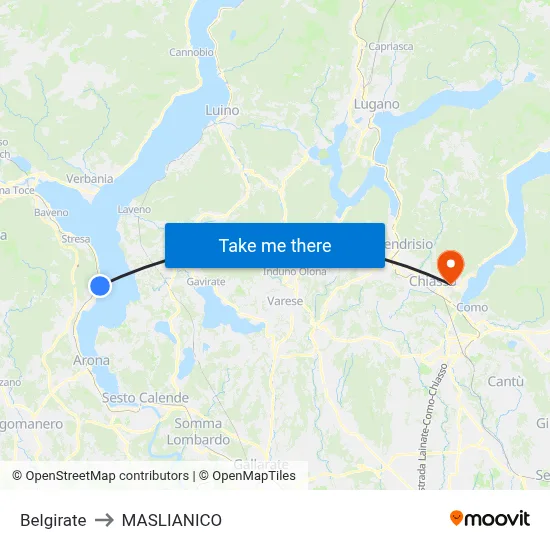 Belgirate to MASLIANICO map