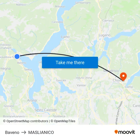 Baveno to MASLIANICO map
