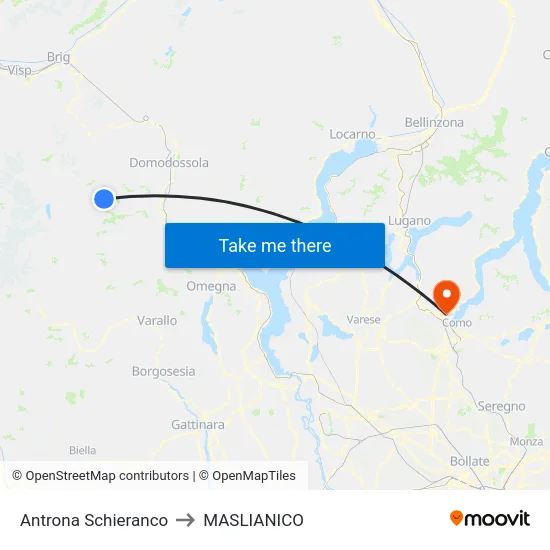 Antrona Schieranco to MASLIANICO map