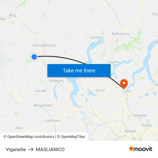 Viganella to MASLIANICO map