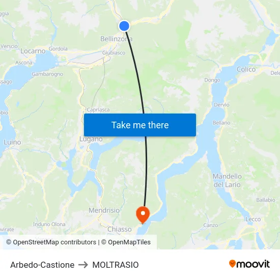 Arbedo-Castione to MOLTRASIO map