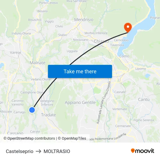 Castelseprio to MOLTRASIO map