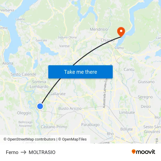 Ferno to MOLTRASIO map