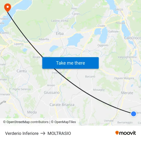 Verderio Inferiore to MOLTRASIO map