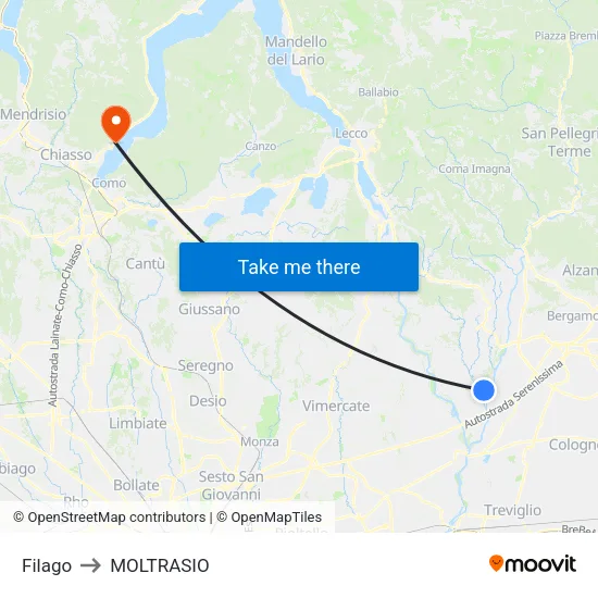 Filago to MOLTRASIO map