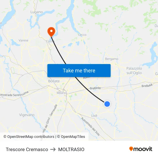 Trescore Cremasco to MOLTRASIO map