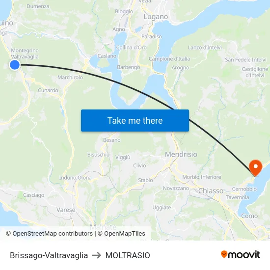 Brissago-Valtravaglia to MOLTRASIO map