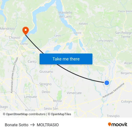 Bonate Sotto to MOLTRASIO map