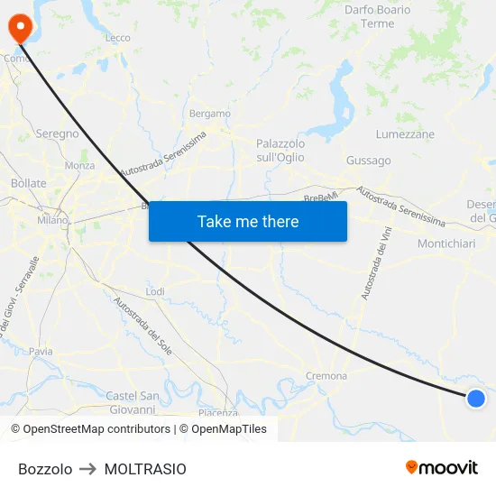 Bozzolo to MOLTRASIO map