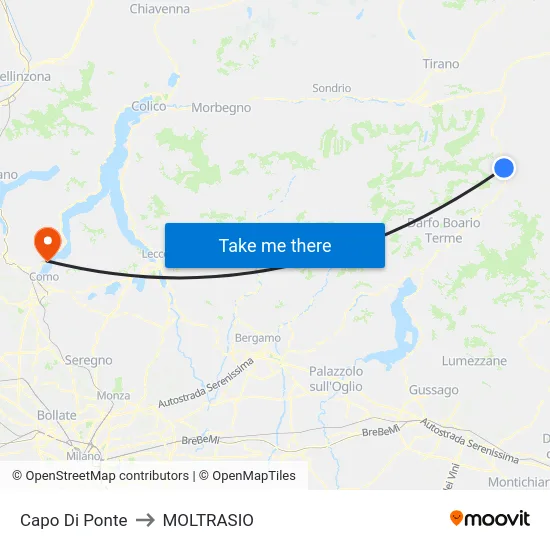 Capo Di Ponte to MOLTRASIO map