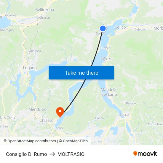 Consiglio Di Rumo to Moltrasio map