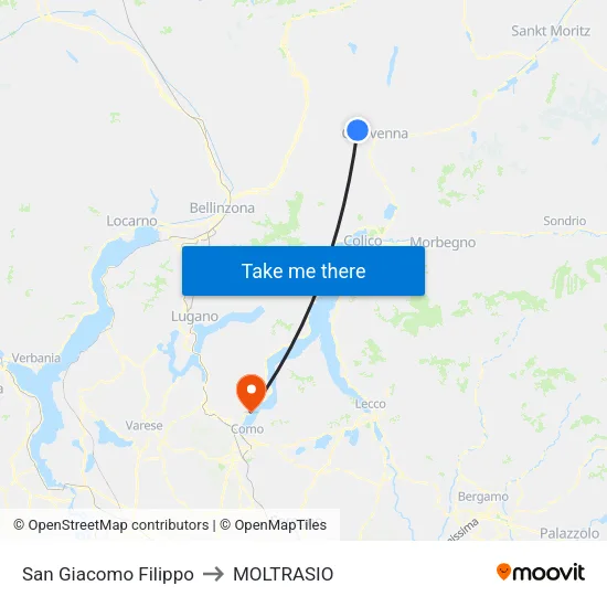San Giacomo Filippo to MOLTRASIO map