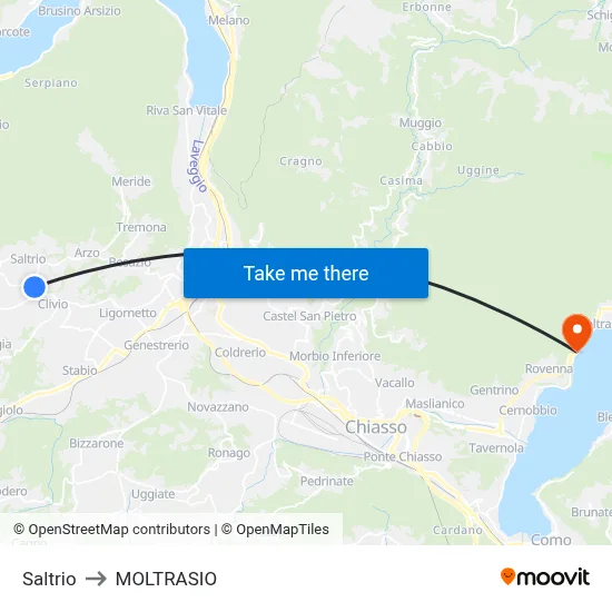 Saltrio to MOLTRASIO map