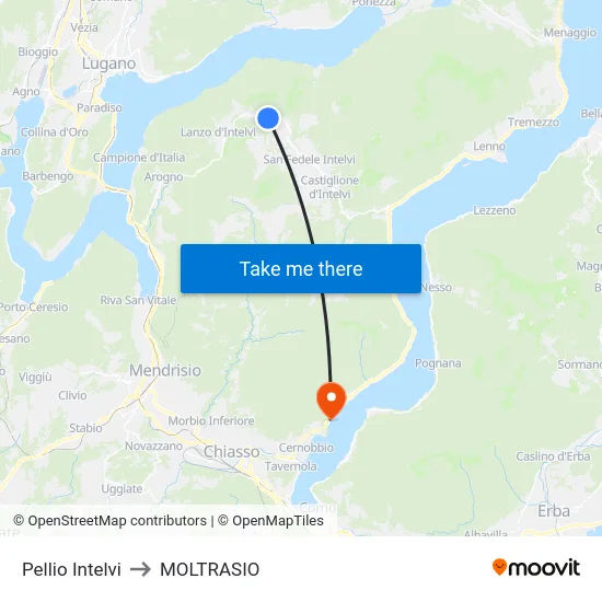 Pellio Intelvi to MOLTRASIO map