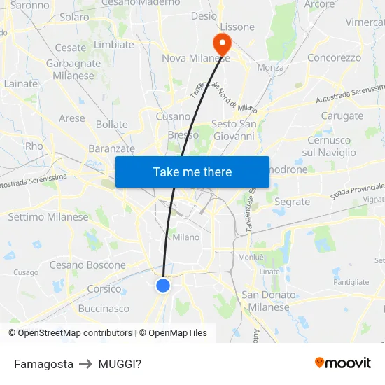 Famagosta to MUGGI? map