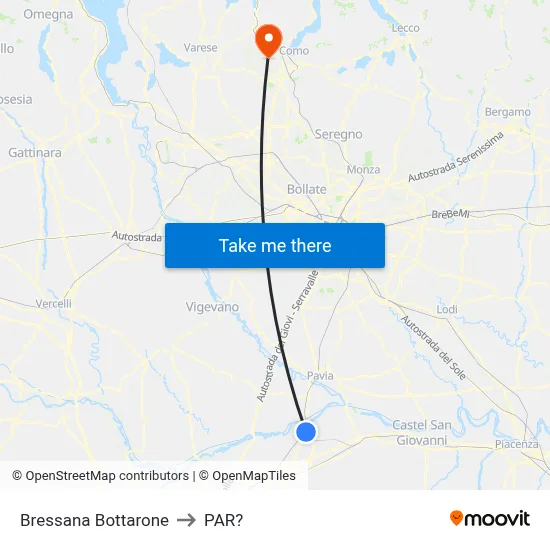 Bressana Bottarone to Parre map