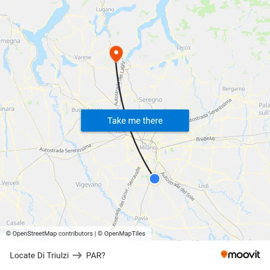 Locate di Triulzi to Parre map