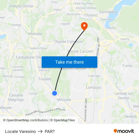 Locate Varesino to Parre map