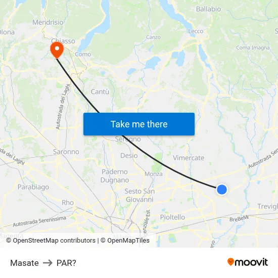 Masate to Parre map
