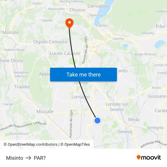 Misinto to Parre map