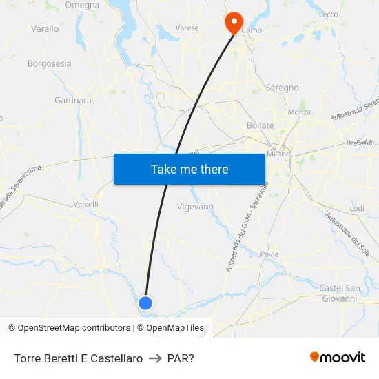 Torre Beretti e Castellaro to Parre map