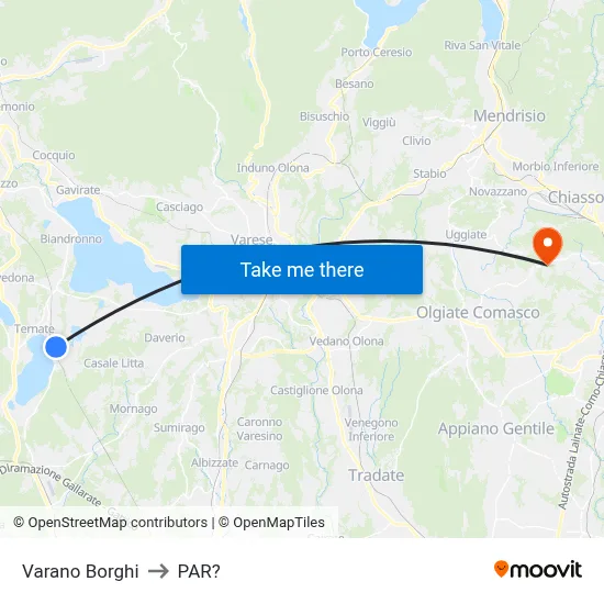 Varano Borghi to Parre map