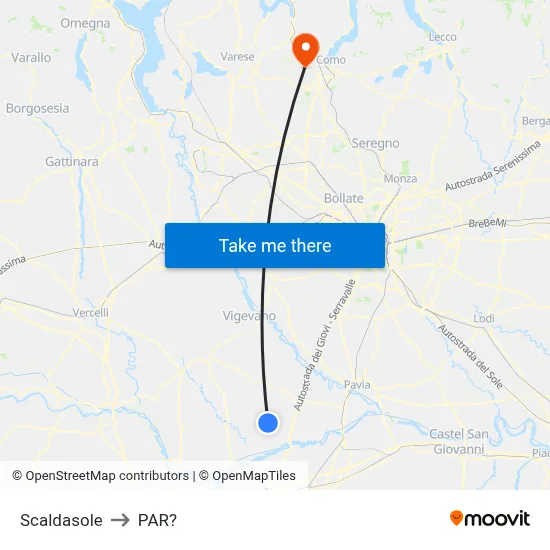 Scaldasole to Parre map