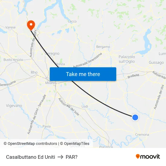 Casalbuttano Ed Uniti to Parre map