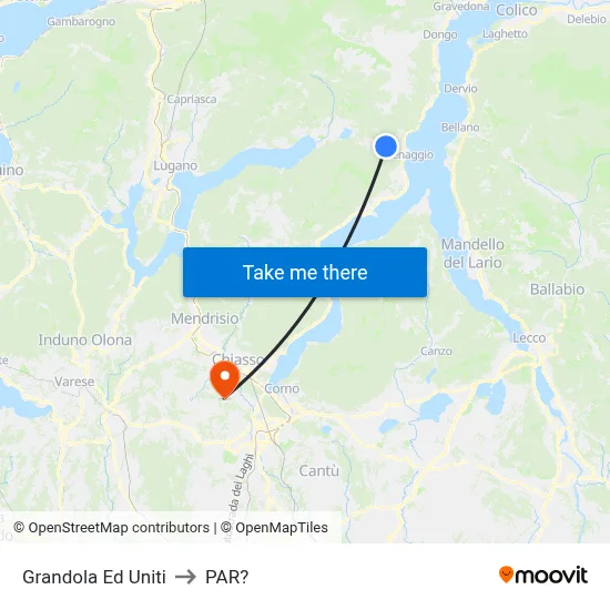 Grandola Ed Uniti to Parre map