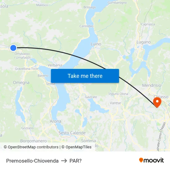 Premosello-Chiovenda to Parre map