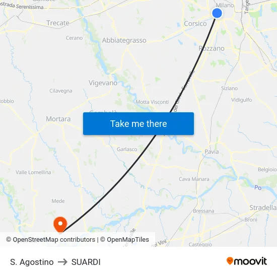 St. Augustine to Suardi map