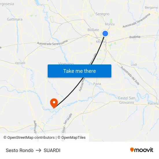 Sesto Rondò to SUARDI map
