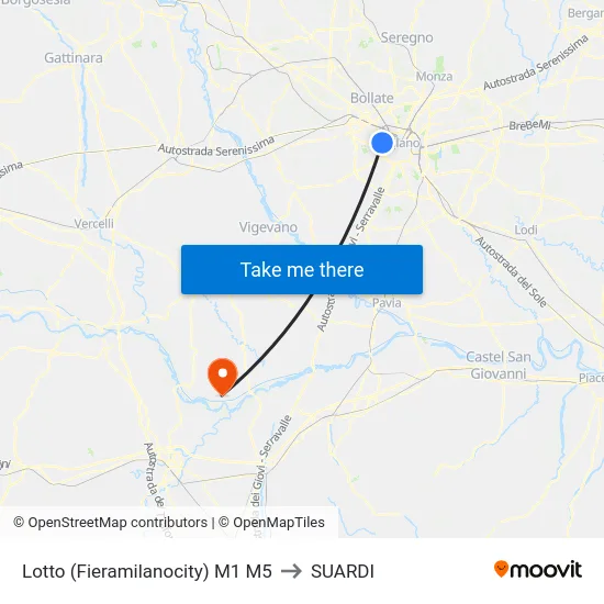 Lotto M1 M5 to Suardi map