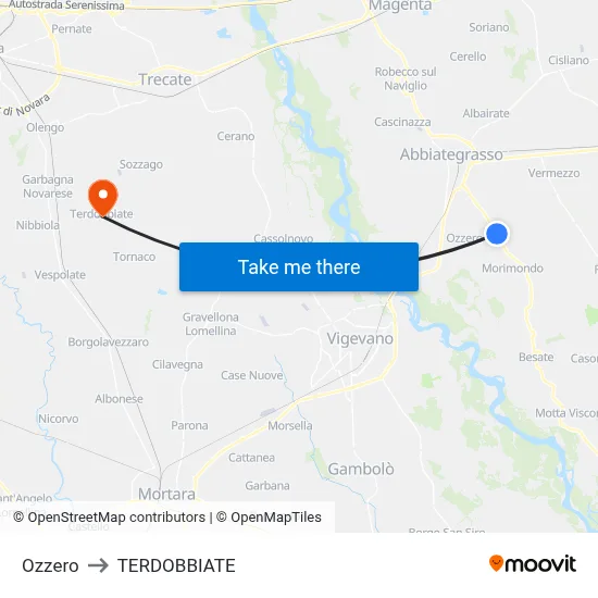 Ozzero to TERDOBBIATE map