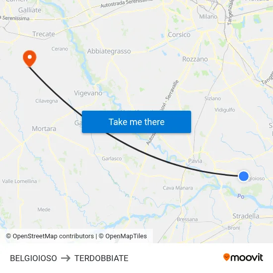 BELGIOIOSO to TERDOBBIATE map