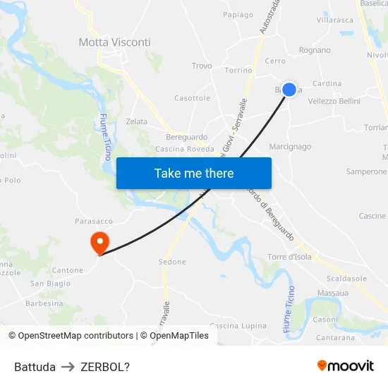 Battuda to Zerbol map