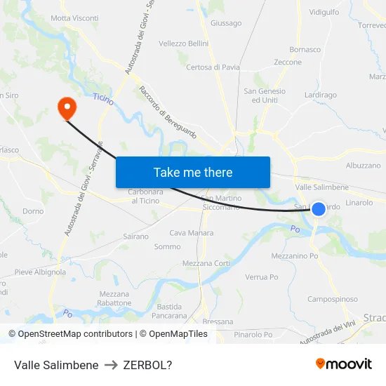 Valle Salimbene to ZERBOL? map