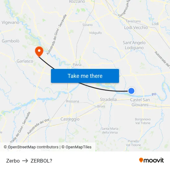 Zerbo to Zerbol map