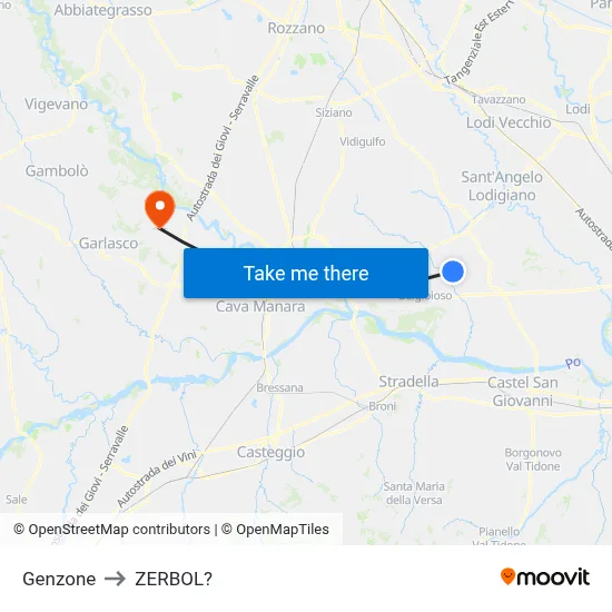 Genzone to Zerbol map