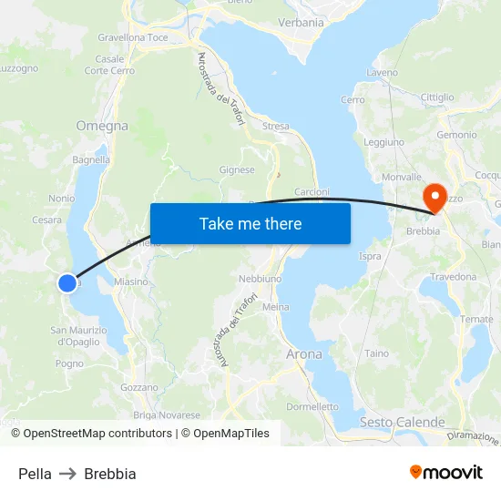 Pella to Brebbia map