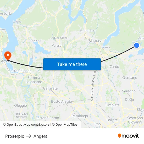 Proserpio to Angera map