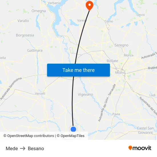 Mede to Besano map