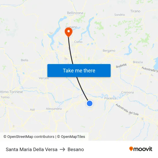 Santa Maria Della Versa to Besano map