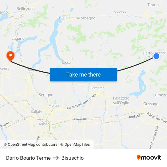 Darfo Boario Terme to Bisuschio map
