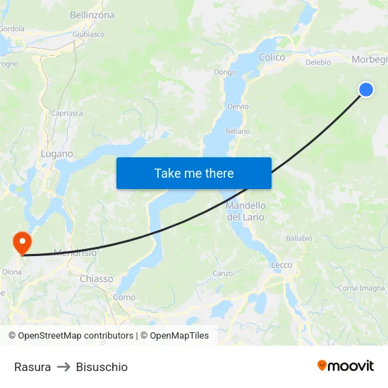 Rasura to Bisuschio map