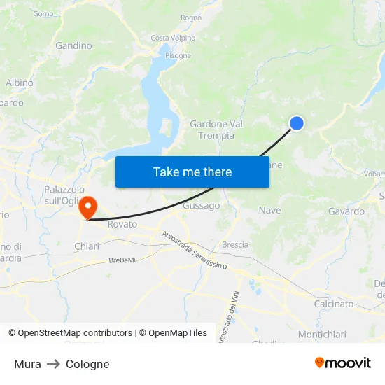 Mura to Cologne map